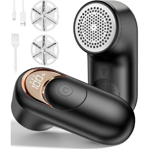 

KIDEE Electric Lint Remover [2025 Upgraded Version] with LCD Display, 3 Speed Settings, 6 Powerful Blades, Type-C Rechargeable, Safety Feature, Ligh