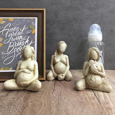 Geburt Wochenbett Frauen Statue 14x12x16cm Heimdekoration Schwangere Mutter Ton Skulptur Tischdekoration Geschenke für Mütter