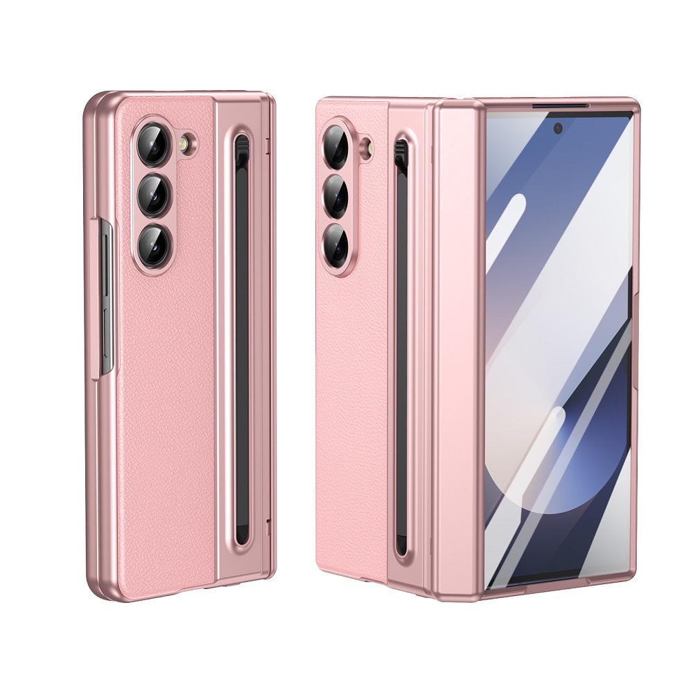 

Samsung Z Fold 6 Case: Foldable Leather Texture with Integrated Pen Holder and Full Coverage Film Galaxy Z Fold 5