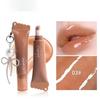 New Hydrating Mirror Lip Gloss Shiny Moisturizing Lipstick with Bow Keychain Lip Makeup Long-Lasting Look