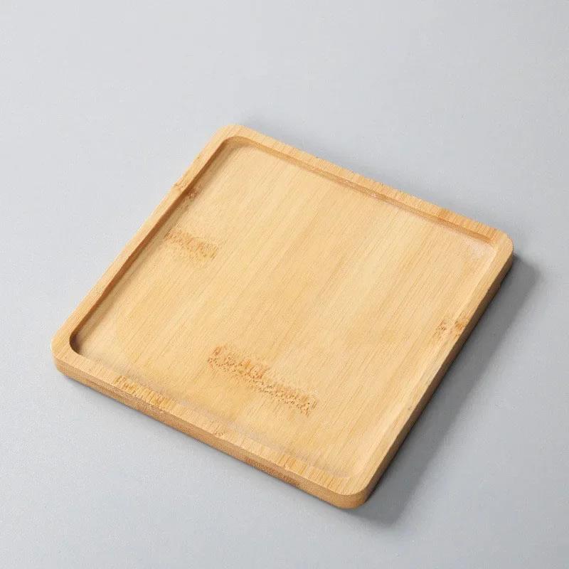 Multi Bambus Skuff Trefat Blomsterkrukke Skuff Kopp Pad Coaster Tallerken Kjøkken Dekorativ tallerken Creative Coaster Kaffekoppmatte