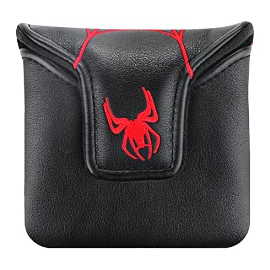 Kryt na putter Kryt hlavy golfové hole pro palice Kompatibilní s Odyssey 2 Ball TaylorMade Spider Putter Magnetický Spider 4 barvy (Červená síť (Černá))