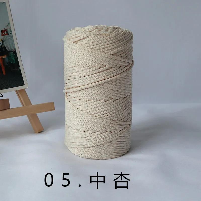 300g/4mm Polyester Nylon Mischgarn Große Rolle Runder Hohlfaden DIY Handgewebtes Wandteppich Dekorationsgarn Häkelstrang