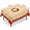 Vintage Christmas Tablecloth Santa Snowman Table Cover Christmas Decorations for Home Xmas Gifts Navidad Noel New Year