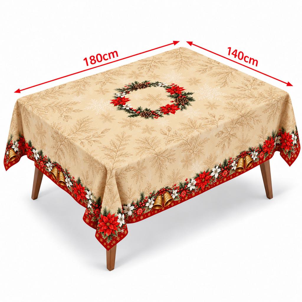Vintage Christmas Tablecloth Santa Snowman Table Cover Christmas Decorations for Home Xmas Gifts Navidad Noel New Year