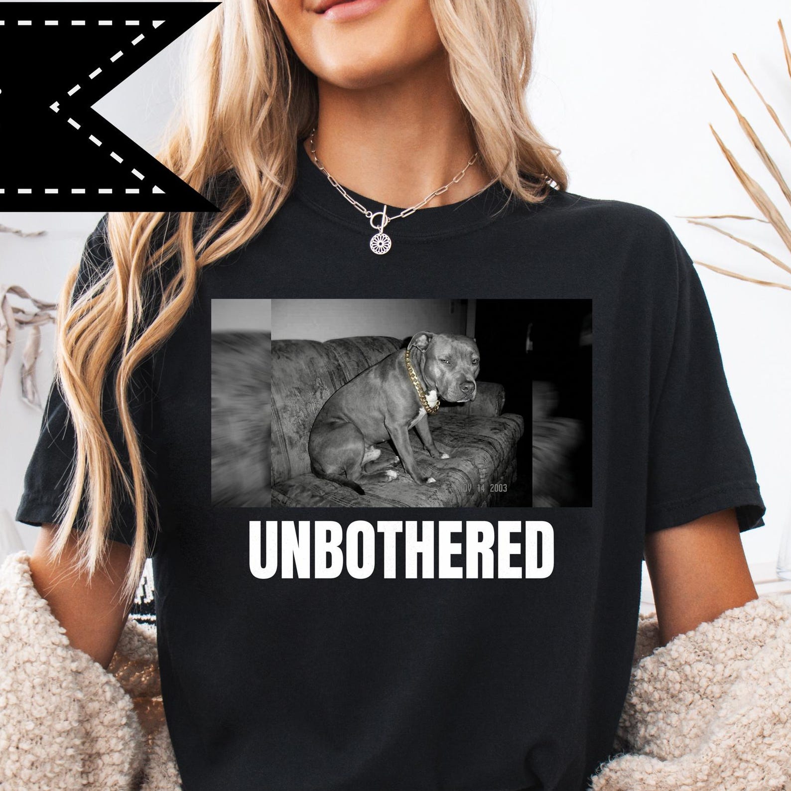 Unbothered Tuff Pitbull Meme Tee, Vintage Retro Comfort Colors Graphic Tee, Vintage 90s Y2K Graphic Tee S