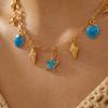 Enamel Starfish Shell Conch Tassel Pendant Necklace For Women Men Fashion Sea Star Choker Summer Ocean Beach Boho Party Jewelry