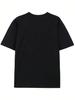 T-shirt Grafica Gatto che Morde Squalo Vestibilità Rilassata 100% Cotone Manica Corta Casual Comoda Lavabile in Lavatrice