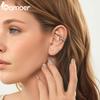 Bamoer 1PC Bowknot Ear Cuff White Gold Plated Clip Earrings for Women Wedding Party Daily Jewelry Gifts