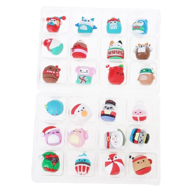 Calendario dell'Avvento di Natale Include 24 Ornamenti con Figure di Animali in PVC Calendario dell'Avvento a Sorpresa 24 Giorni Per la Decorazione delle Feste
