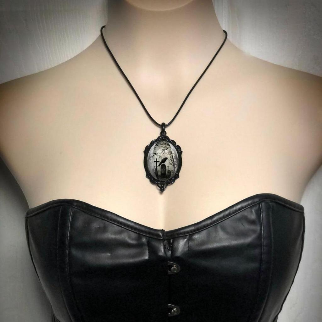 Gothic Victorian Black Art Necklace