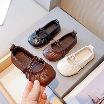 Girls Shoes Children Princess Small Leather Shoes 2025 Spring and Autumn New Girls Baby Single Shoes Foreign Style Soft Sole Doudou Shoes