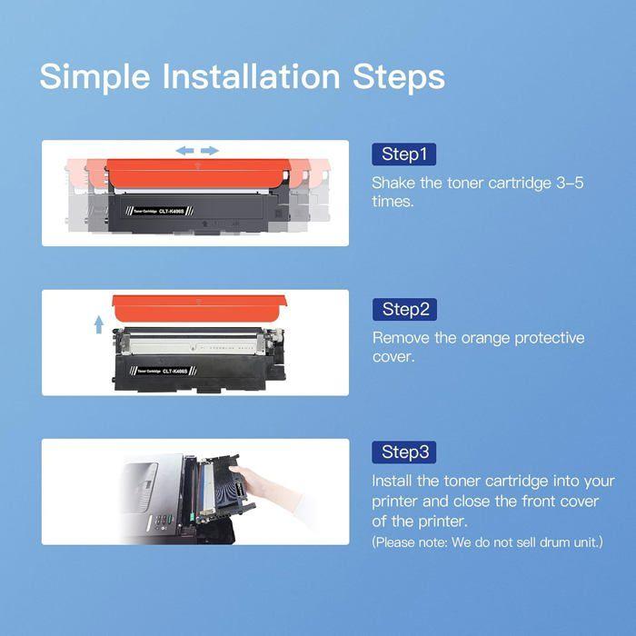 Clt-P406C Clt-K406S Toner Compatible Pour Samsung Clt-P406C Pour Samsung Clx 3305 Xpress Clp 365 Clx 3300 C410W C460Fw Clx-3[YE211]