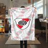 1PC Club Atlético River Plate Patterned Flannel Blanket Suitable For All Seasons for Home Decor Warmth and Comfort Gifts Holiday Present