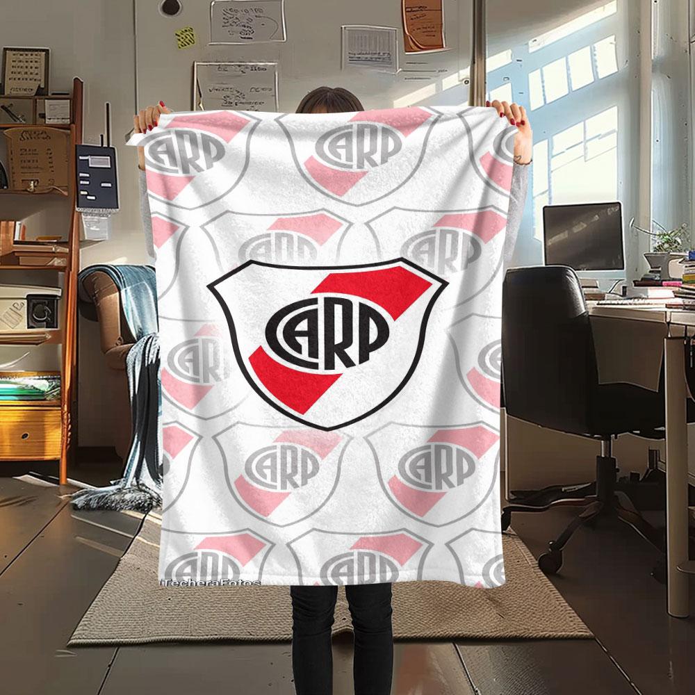 1PC Club Atlético River Plate Patterned Flannel Blanket Suitable For All Seasons for Home Decor Warmth and Comfort Gifts Holiday Present