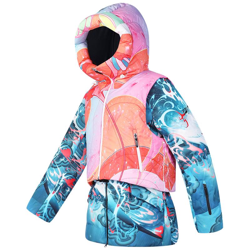 FILA James Jean Co-branded Women s Ski Jacket Two-Piece Set S