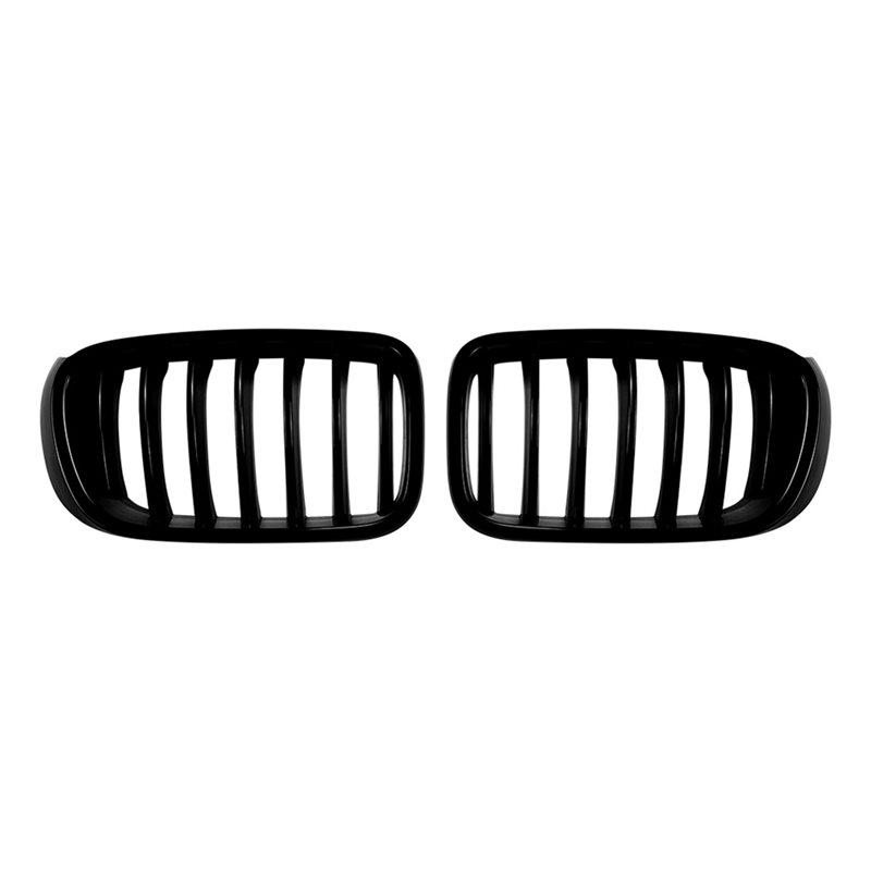 Durable-Car Front Kidney Grill Air Intake Grille Front Hood Grill Single Line Grille For BMW X3 F25 X4 F26 LCI 2014-2017