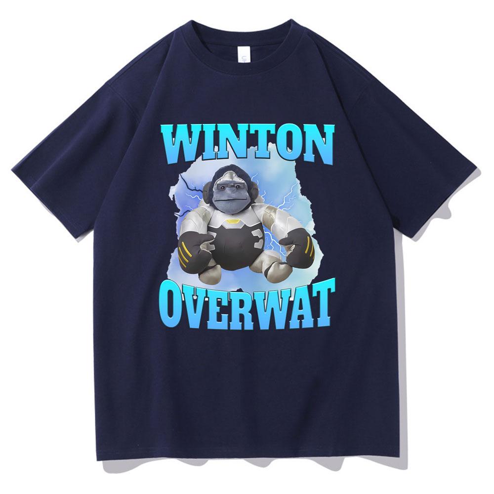 Winton Overwat Meme Funny Meme Tshirt Mens Summer Tees Men Women Fashion Oversized Streetwear Male Vintage Casual Loose Tshirt
