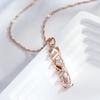 Neue Mode Quadratischer Breiter Anhänger Halskette Für Frauen Roségold Farbmischung Boho Lange Halskette Ethnisch Retro Schmuck
