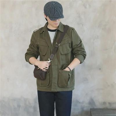 Men's American Retro M42 Military Jacket Vietnam War Paratrooper Suit M65 Windbreaker Hunting Coat, Ami Khaki