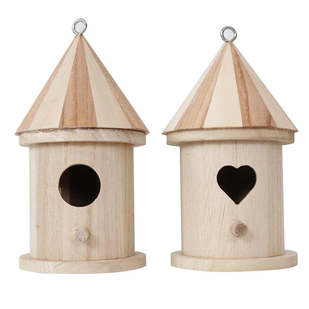Natural House Hanging Birdhouse Garden Patio Decor DIY Birdcage