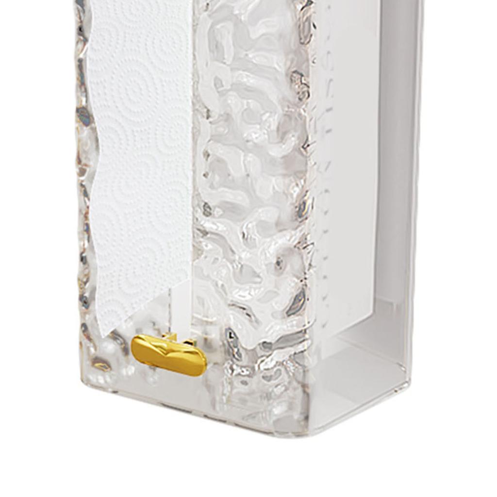 Wall Mount Tissue Box Cover Dryer Sheet Dispenser Clear PET ABS Pattern Versatile Tissue Container