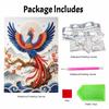 DIY Framed Pearl Painting Kit Phoenix Bird Motif 3D Sparkling Bead Art Canvas Ready to Display Home Decor Gift Craft Projects Wall Art Decoration