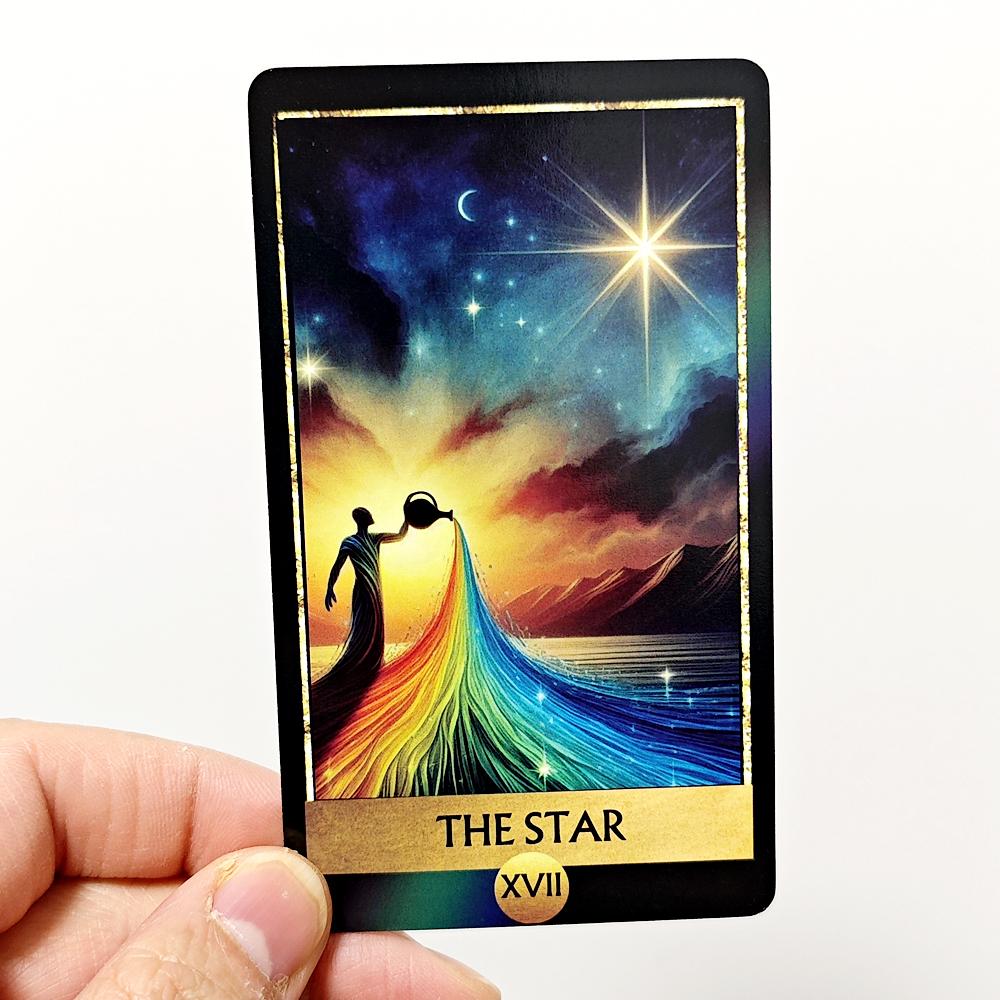 10.3*6cm Rainbow Tarot Deck 78 Colorful Tarot Oracle Cards Illustration Divination Wisdom Oracle Cards RWS System for Beginners