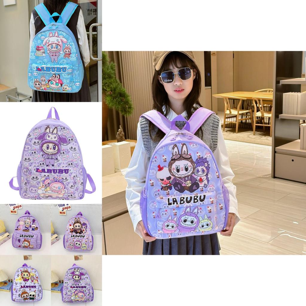 Adorable Bubble Mart Labubu Children Backpack Lightweight Nylon For School And Outdoor Fun