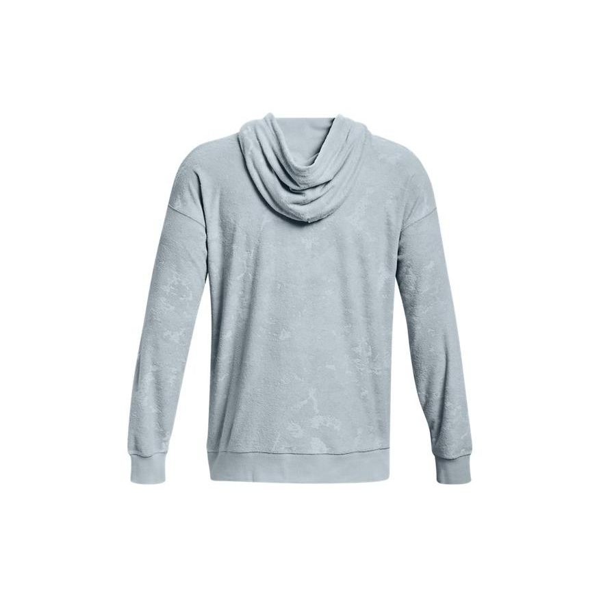 Under Armour Bavlnená pletenina Voľný strih Mikina s dlhým rukávom Pánske mikiny Námornícka modrá 1377177-465