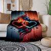 "Love In Flames: Heart-Shaped Watercolor Art Print"Blanket Flannel Throw Blanket for Sofa, Bed, Travel, Camping, Office