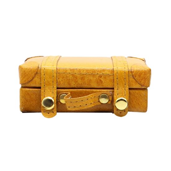 

Игрушечный багажник, изысканный лучший подарок, пластиковая модель с высокой имитацией, модель багажа для кукольного домика жёлтый