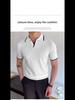 Men's Summer Slim Fit Ice Silk Knit Polo Shirt