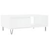 Coffee Table, White, 90x60x35 Cm, Wood-based Material