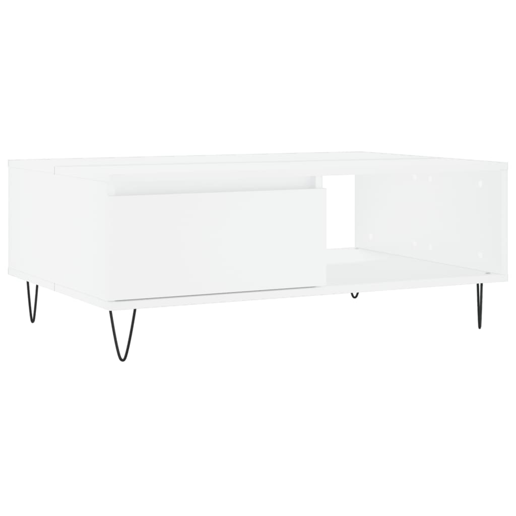  Coffee Table, White, 90x60x35 Cm, Wood-based Material