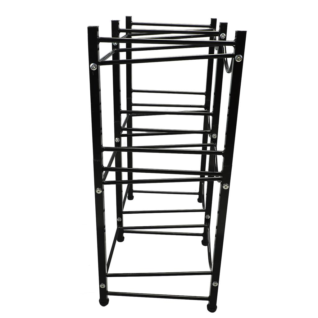 Držák na lahve s vodou, uhlíková ocel, 3 úrovně, 2 řady, úložný stojan na kbelíky s vodou, stojan na nádoby