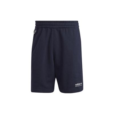 Originals Trefoil FW22 Solid Logo Print Elastic Waist Shorts Men Shorts Navy HK4998