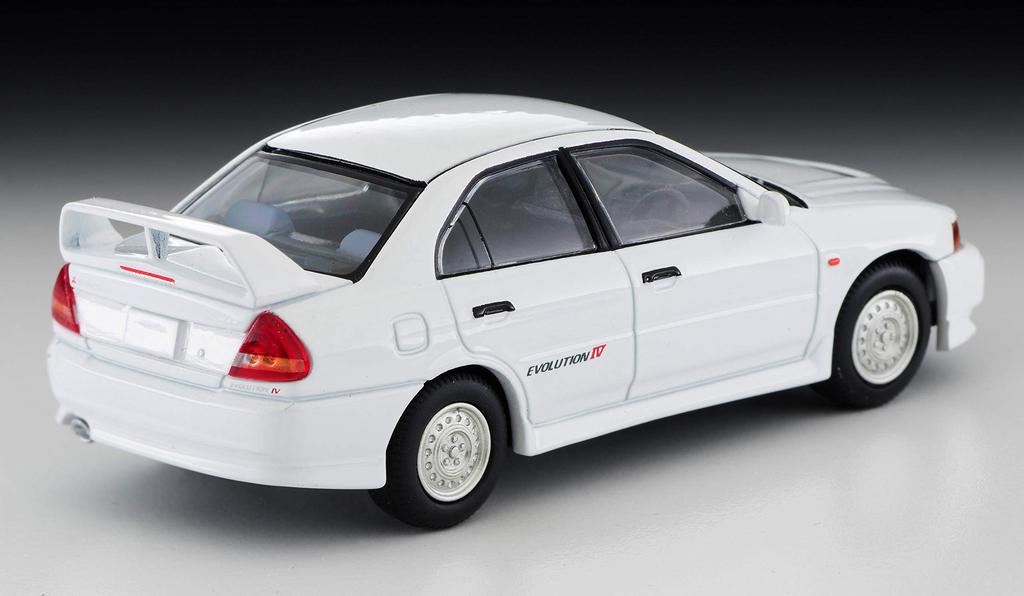 Tomica Limited Vintage Neo Scale Mitsubishi Lancer RS Evolution IV 1996 Finished Model 1/64 LV-N186c (White, Model) -
