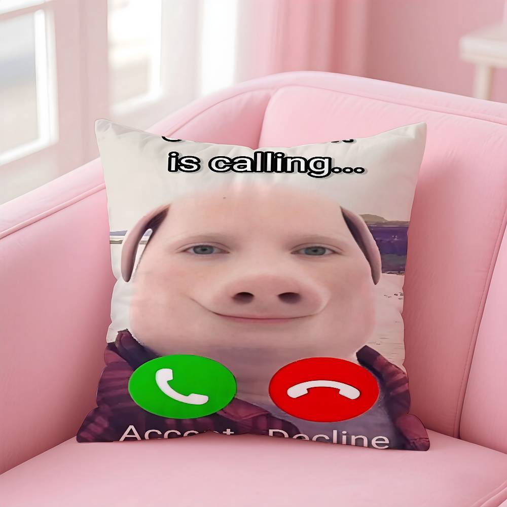 

Джон Порк Звонит Наволочка с принтом наволочка для гостиной диванная подушка наволочка декор для спальни 16x16Inch