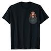 Basset Hound Kijkt Uit Vanuit Zak Hond T-shirt Print Nieuwe Collectie Katoenen Tops T-shirt Unisex T-shirt Fitness T-shirts Unisex Kleding