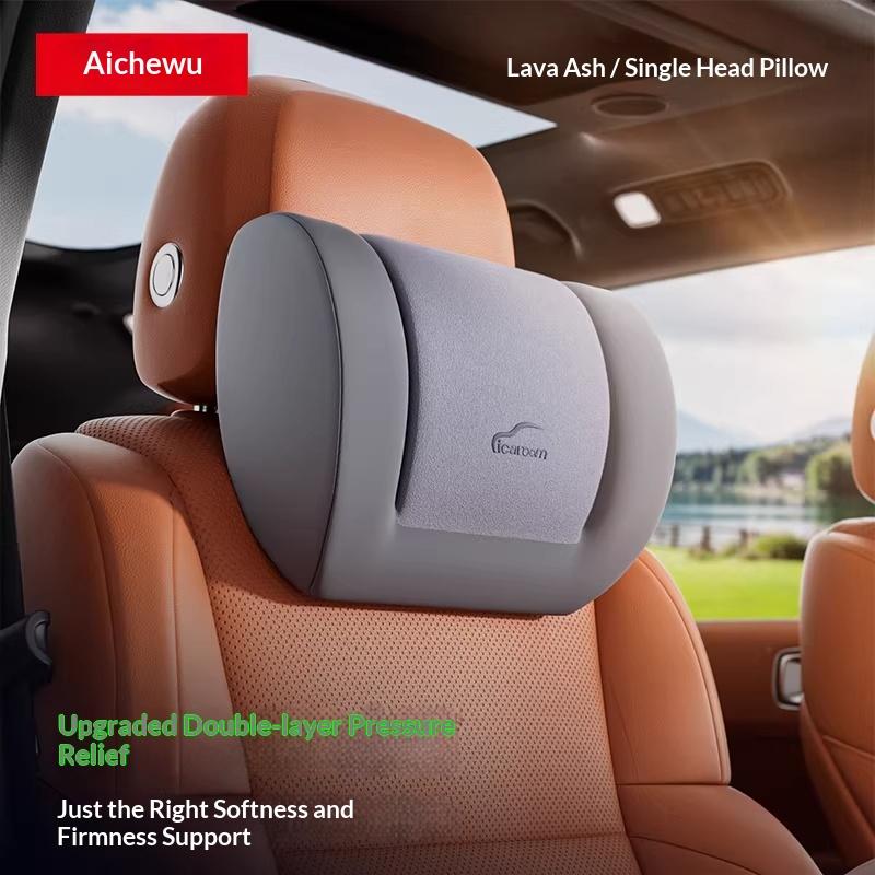 Space Cotton Car Driving Pillow Set Ergonomic Neck Waist Support Cushion Comfortable Headrest for Vehicle Seat