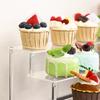 1pc multifunctional acrylic transparent stepped cake stand paper cup cake dessert display stand suitable for parties