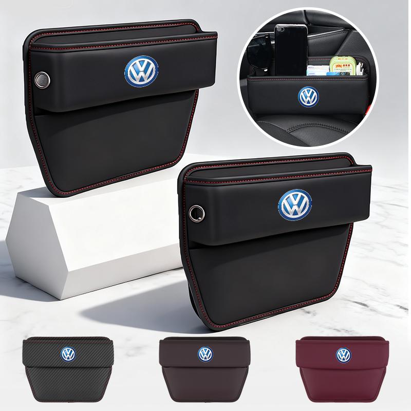 W19Car Seat Gap Storage Box Side Seam Organizer Leak-Proof Case Interior For Volkswagen VW Scirocco Jetta Beetle Golf Passat Pol