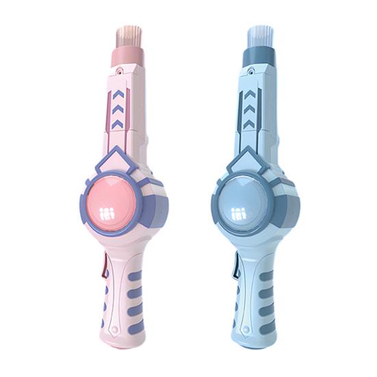 Magic Bubble Machine Toy Handheld Bubble Blower with Colorful Lights Adjustable Bubble Size Safe Plastic Bubble Wand for Outdoor Play Party Fun