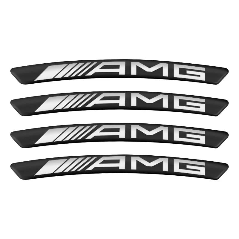 Car Badge Emblem Wheel Hub Rims Decor 3D Stickers Aluminum Caps For Mercedes Benz C200 C230 C240 C250 C280 C300 C320 C350 C400
