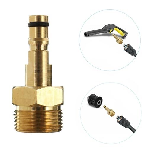 YUET 15m (50ft) High-Pressure Washer Replacement Hose for Kärcher K Series Household Washers, K2, K3, K4, K5, and K7, Click Bayonet to M22-14mm Thread