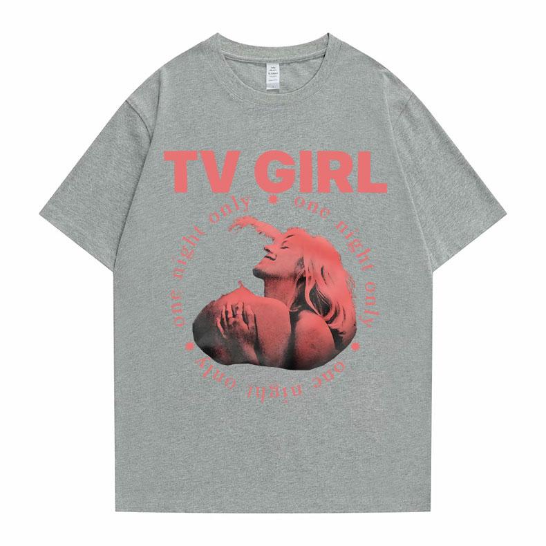Cults TV Girl One Night Only Graphic Print T-shirt Unisex Vintage Tees Unisex Γυναικείο Casual Oversized T-shirt Unisex Βαμβακερό T-shirt