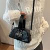 Fashion Hand-held Small Square Bag Women  New Korean Simple Pu Leather One Shoulder Bags Female Commuting Crossbody Purses
