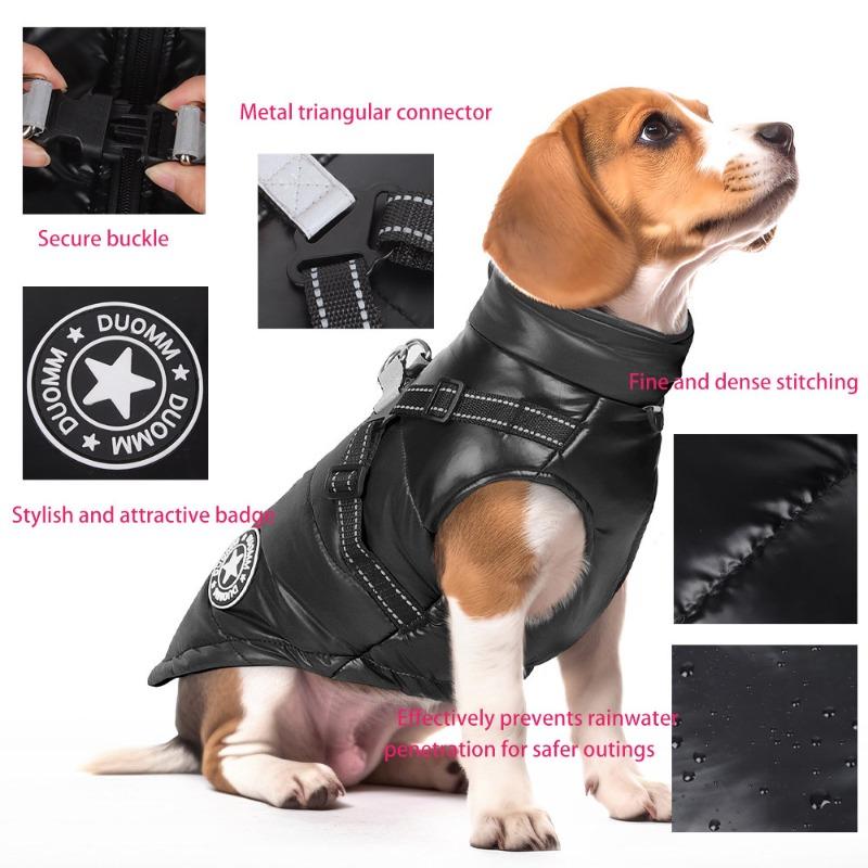 Winter Dog Clothes Warm Coat Outdoor Waterproof and Windproof Cold-proof and Warm/easy To Wear/reflective At Night for S/M Dogs