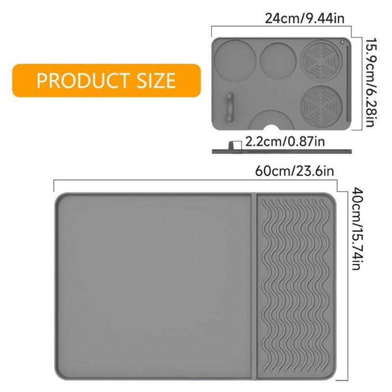 Multifunctional Silicone Coffee Pad with Anti Skid Design Suitable for Coffee Grounds Tamping and Small Appliances